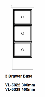 3 DRAWER KITCHEN BASE